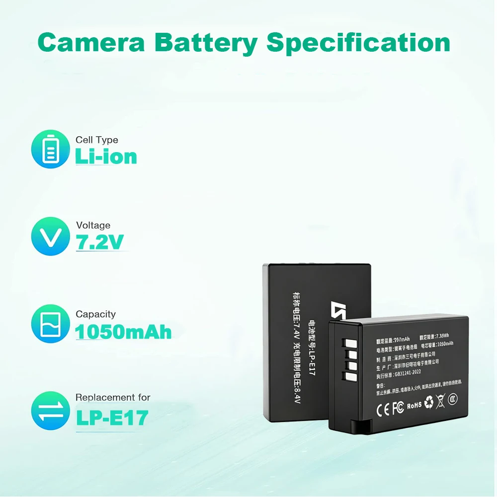 Pin LP-E17 cho máy ảnh Canon E - đánh giá và giá Canon Camera Eos R8